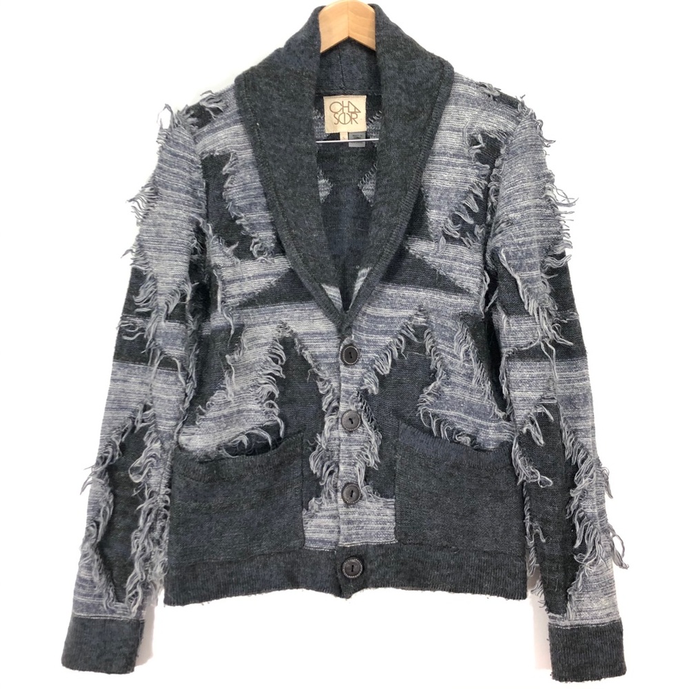 Chaser Fringe Shawl Collar Cardigan Sweater